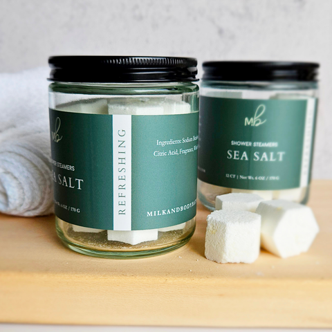 Peppermint Eucalyptus 12ct Mini Shower Steamer Jars | Aromatherapy