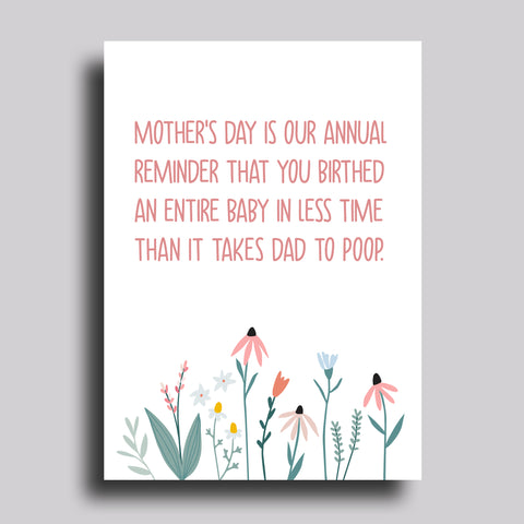 Annual Reminder Mother's Day Greeting Card