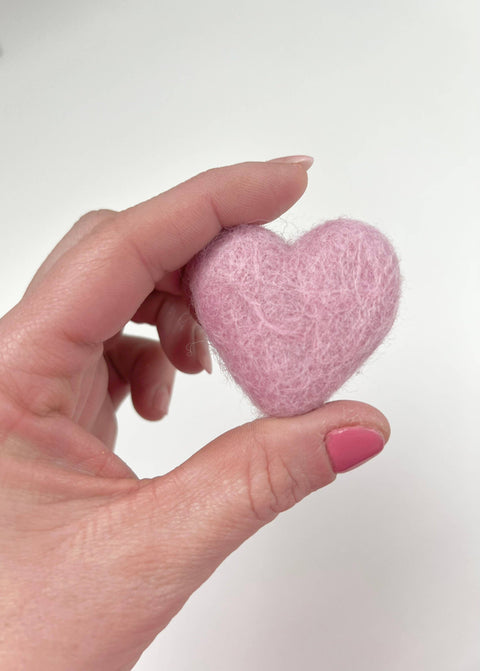 Pink Felt Heart Garland