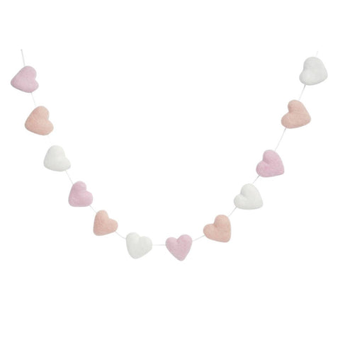 Pink Felt Heart Garland