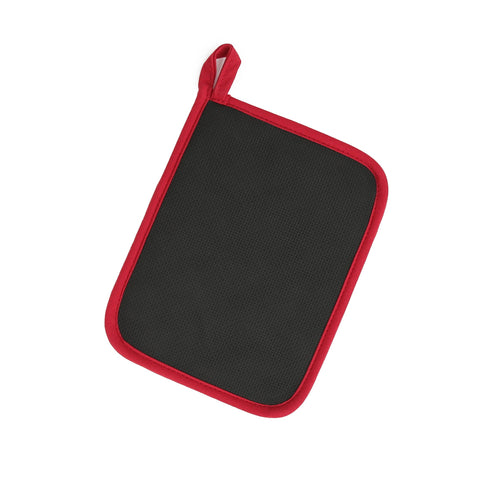 Holiday Pot Holder -  Red with White Text