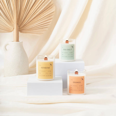 Sun Candle Gift Set (Verbena+Orange+Sea Salt, 3-Pack)