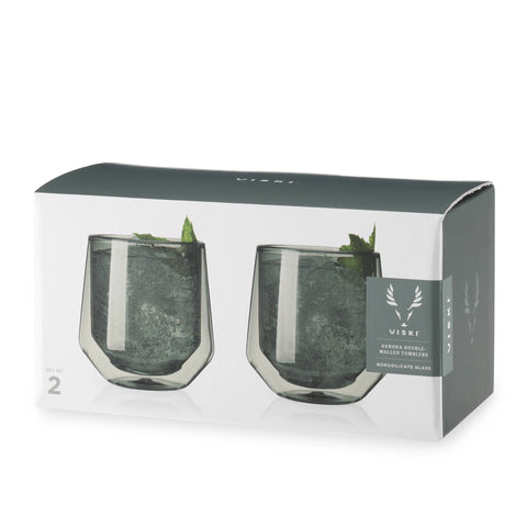 Double Walled Aurora Tumblers in Smoke (set of 2)