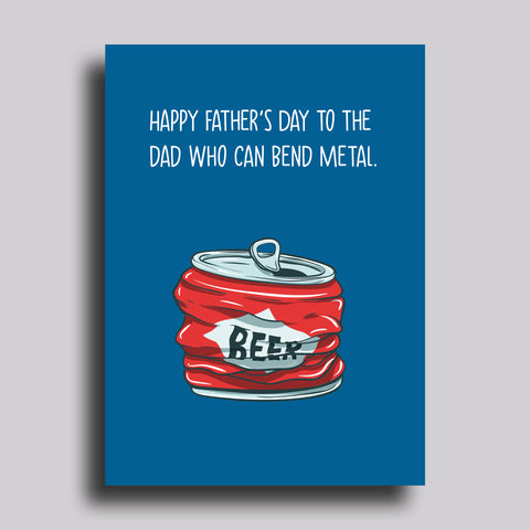 Bend Metal Father's Day Greeting Card