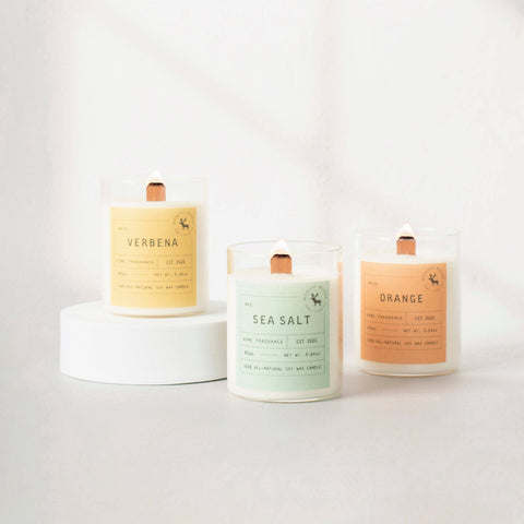 Sun Candle Gift Set (Verbena+Orange+Sea Salt, 3-Pack)