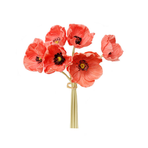 Poppy Bundle: 10" Real Touch Poppy-6 stems per bundle