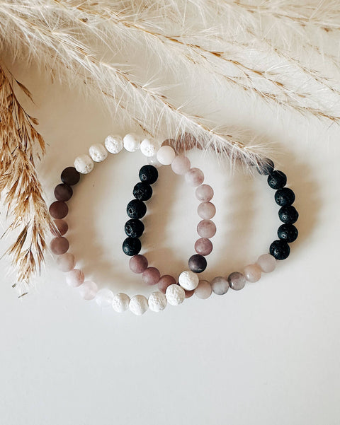 Berry Quartz diffuser bead bracelet- 6 MM