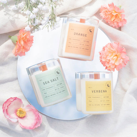 Sun Candle Gift Set (Verbena+Orange+Sea Salt, 3-Pack)