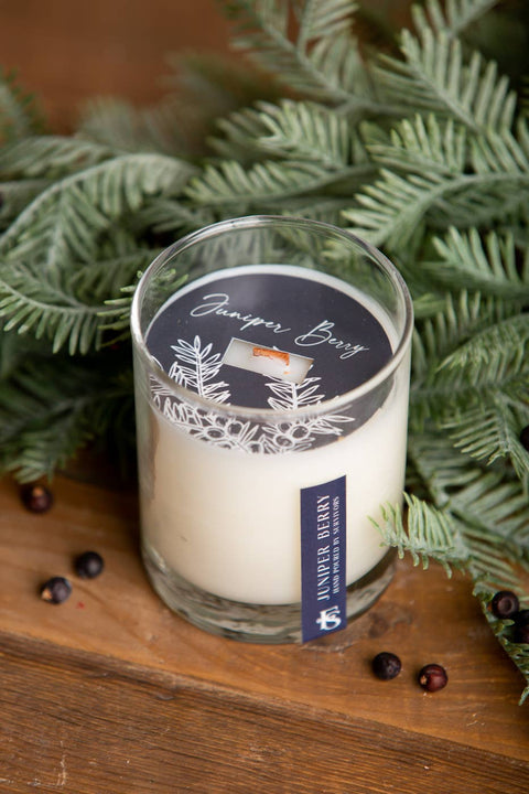 Juniper Berry 7.5 oz Wooden Wick Candle