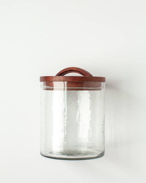 Handblown Hammered Glass Canisters (Small)