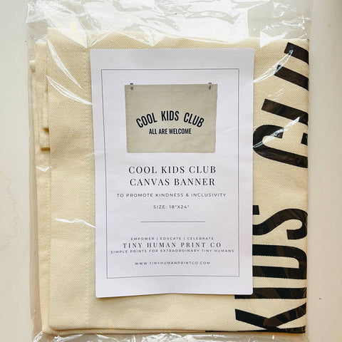 Cool Kids Club, All Are Welcome Kids Playroom Canvas Banner