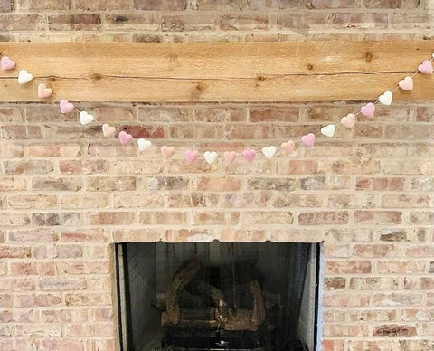 Pink Felt Heart Garland