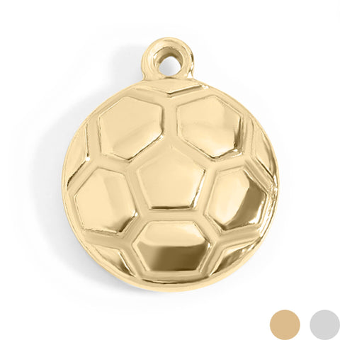 18K Gold PVD Stainless Steel Soccer Ball Charm