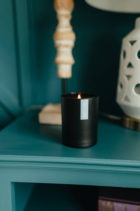 Seaside + Citrus Matte Black Glass Tumbler Soy Candle