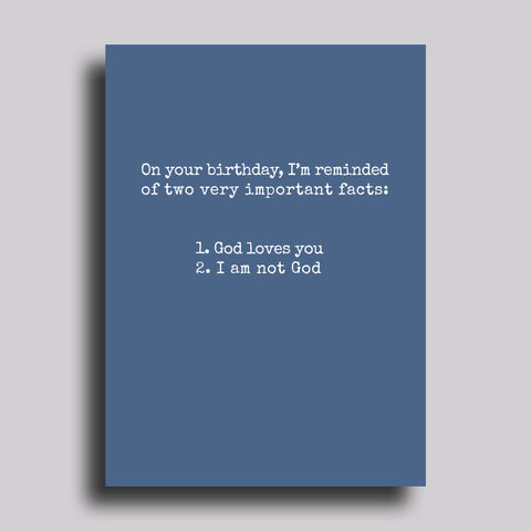 God Loves You Birthday Greeting Card