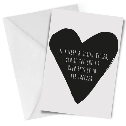 Serial Killer Love Romance Card CLEARANCE