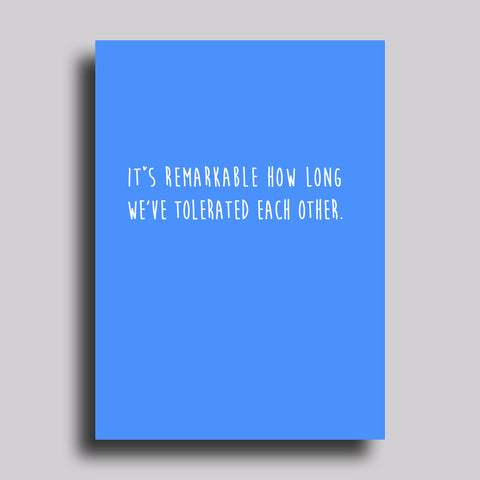 Tolerated Greeting Card