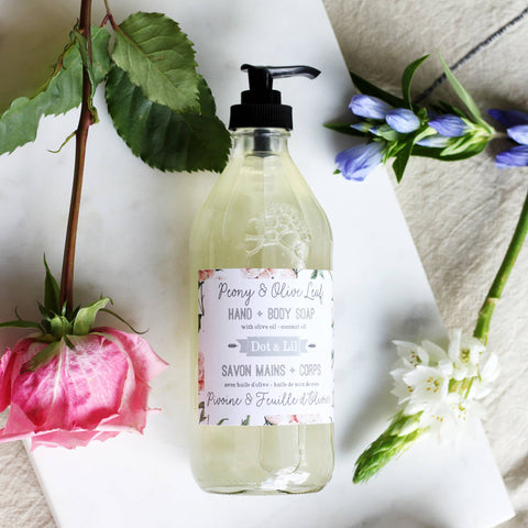 Peony & Olive Leaf Liquid Soap