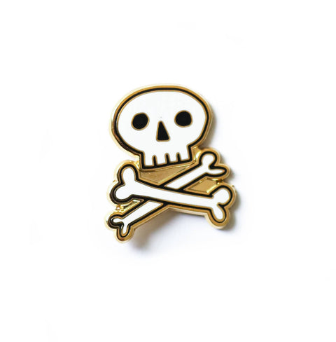 Enamel Pin, Skull + Crossbones