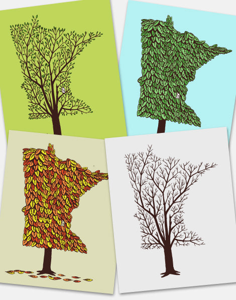 MN Grown Prints, Minnesota Season Screenprints