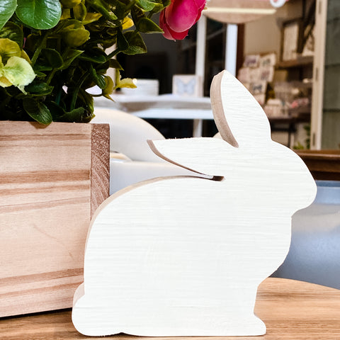 Spring Bunnies - Handcrafted Wood Decor