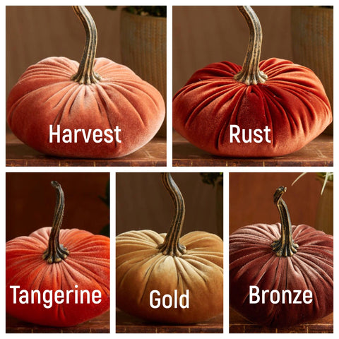 Small Velvet Pumpkins