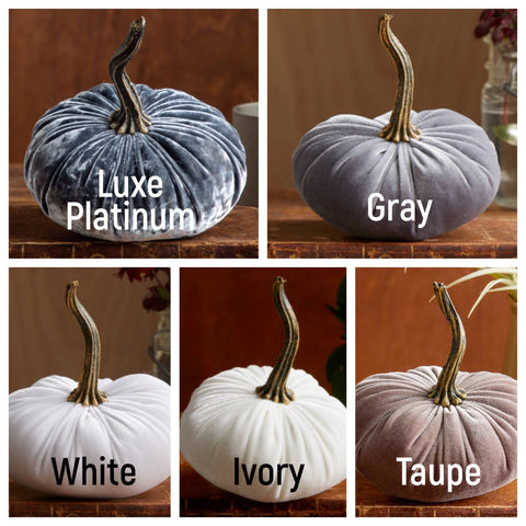 Small Velvet Pumpkins