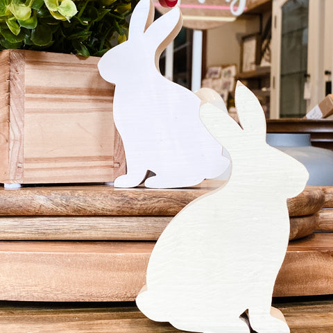 Spring Bunnies - Handcrafted Wood Decor