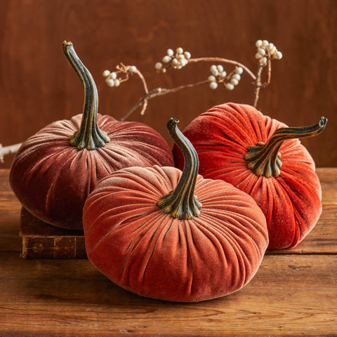 Small Velvet Pumpkins